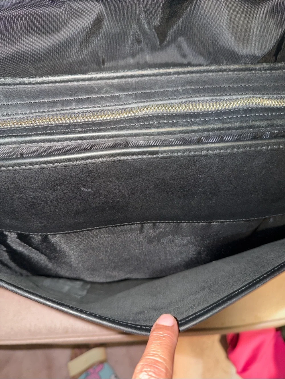 Coach Black Leather Messenger Bag - Men